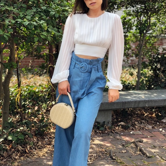 Last 1✨🆕Sanibel White Puff Sleeve Open Back Top - Picture 8 of 8